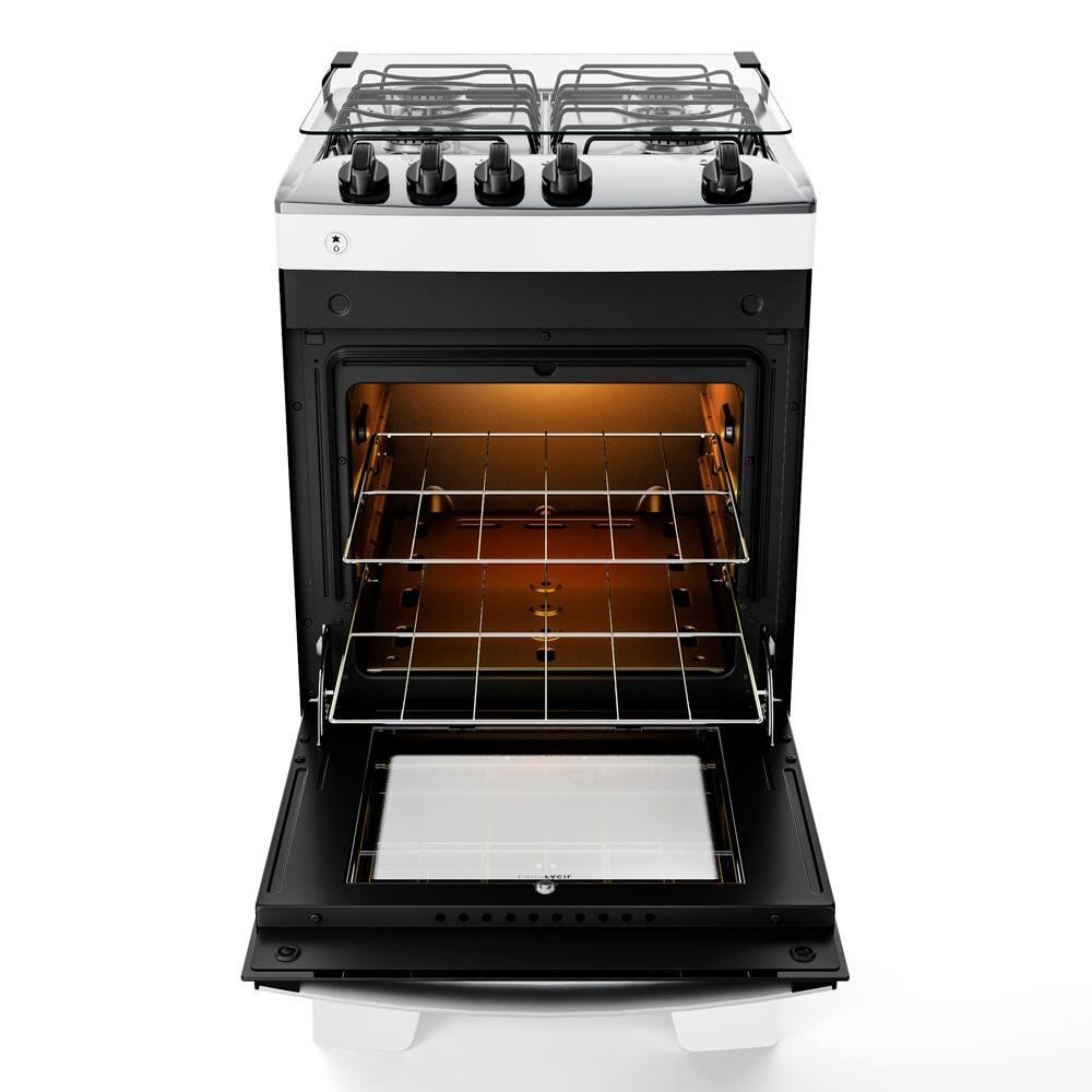 Fogão Atlas 4 Bocas Agile Up com Mesa de Inox, Grade Dupla no Forno e Acendimento automático Bivolt - Branco - 6