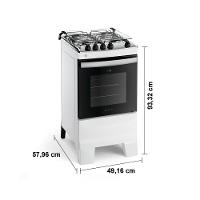 Fogão Atlas 4 Bocas Agile Up com Mesa de Inox, Grade Dupla no Forno e Acendimento automático Bivolt - Branco - 8