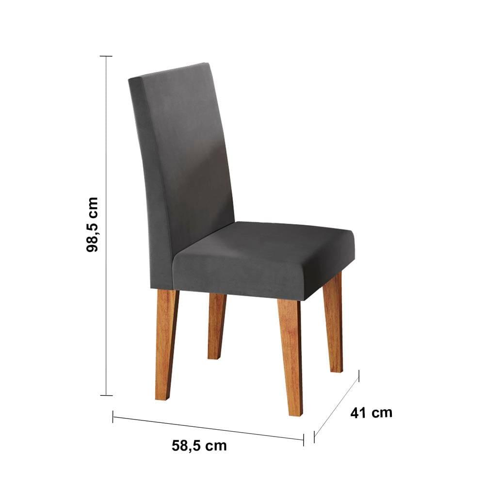 Mesa de Jantar Redonda Viero Criative com 4 Cadeiras Vênus Estofadas e Revestidas - 4