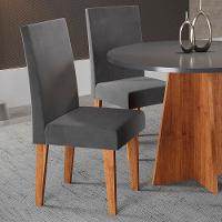 Mesa de Jantar Redonda Viero Criative com 4 Cadeiras Vênus Estofadas e Revestidas - 2