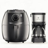 Fritadeira Elétrica Sem Óleo Air Fryer Electrolux Family Efficient EAF50 5L – Grafite + Cafeteira Elétrica Efficiente ECM10 15 Xícaras - Preta - 1