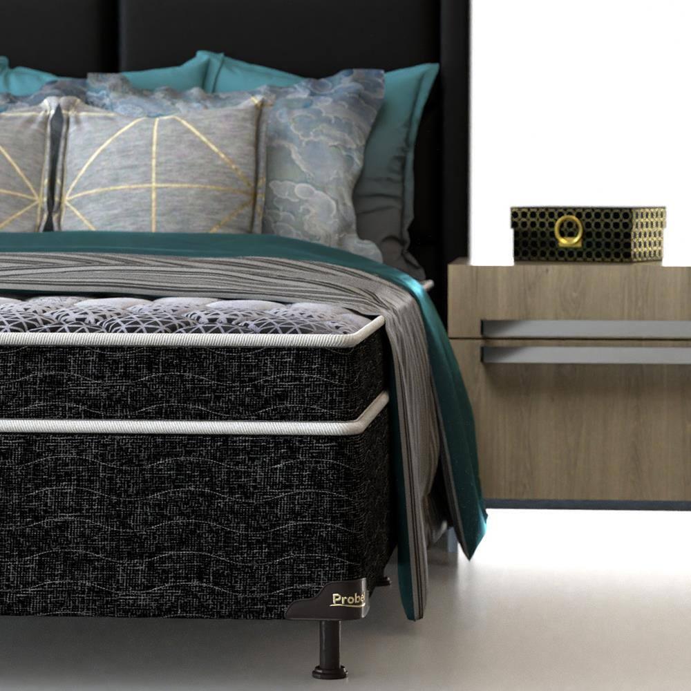 Cama Box de Solteiro Probel Guarda Costas Espuma D23 52x88x188cm - Branco/Preto - 5