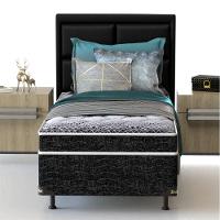 Cama Box de Solteiro Probel Guarda Costas Espuma D23 52x88x188cm - Branco/Preto - 1