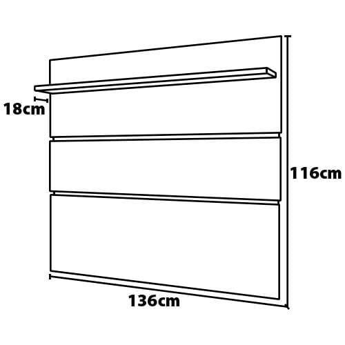 Rack com Painel Patrimar Marselha para TVs de até 46” - 5