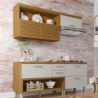 Cozinha Compacta Nesher Princesa com 4 Portas 3 Gavetas e 7 Prateleiras - 200cm de largura - 1