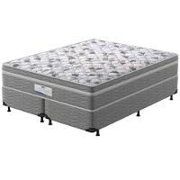 Cama Box Queen Size Probel Century D28 com Molas Ensacadas e Pillow Euro 70x158x198cm - Branco/Cinza - 2