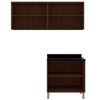 Cozinha Compacta Bartira Rubi com 6 Portas e 3 Prateleiras 160cm de Largura - 3