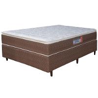 Cama Box de Casal Umaflex Berlim com Pillow Top e Molas Ensacadas 72x138x188 cm - Castor/Branco - 2