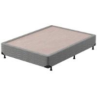 Cama Box de Casal Probel Century D28 com Molas Ensacadas e Pillow Euro 70x138x188cm - Branco/Cinza