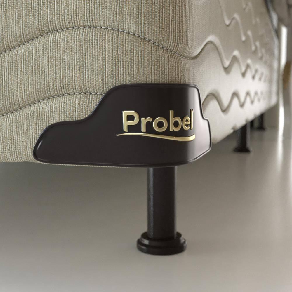 Cama Box de Casal Probel Fort Comfort com Pillow Top e Molas Prolastic 72x138x188cm - Branco/Bege - 6