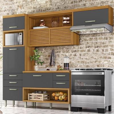 Cozinha Compacta Nesher Princesa com 5 Portas 5 Gavetas e 11 Prateleiras - 264cm de largura