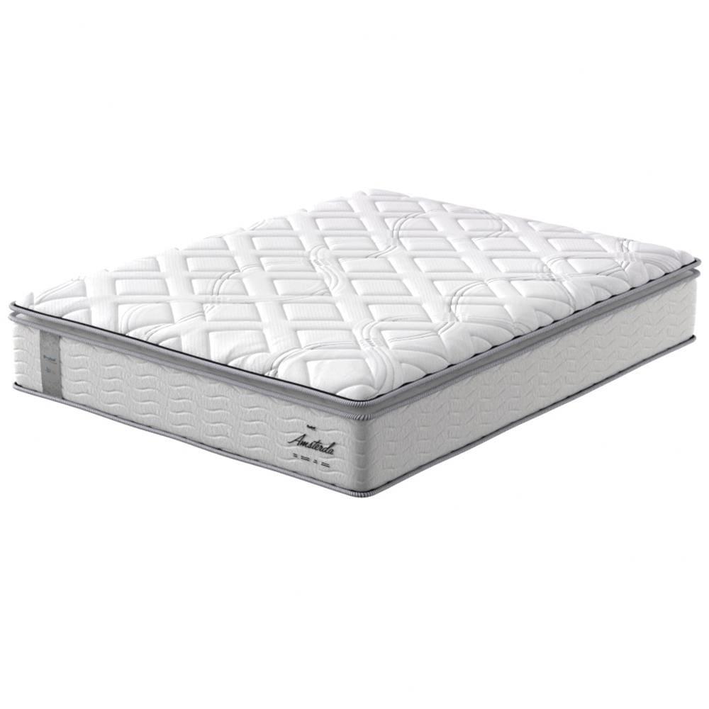 Cama Box King Size Probel Amsterdã D20, D33 com Molas Ensacadas e Pillow Top 72x193x203 - Branco/Preto - 3