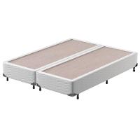 Cama Box King Size Probel Amsterdã D20, D33 com Molas Ensacadas e Pillow Top 72x193x203 - Branco/Preto