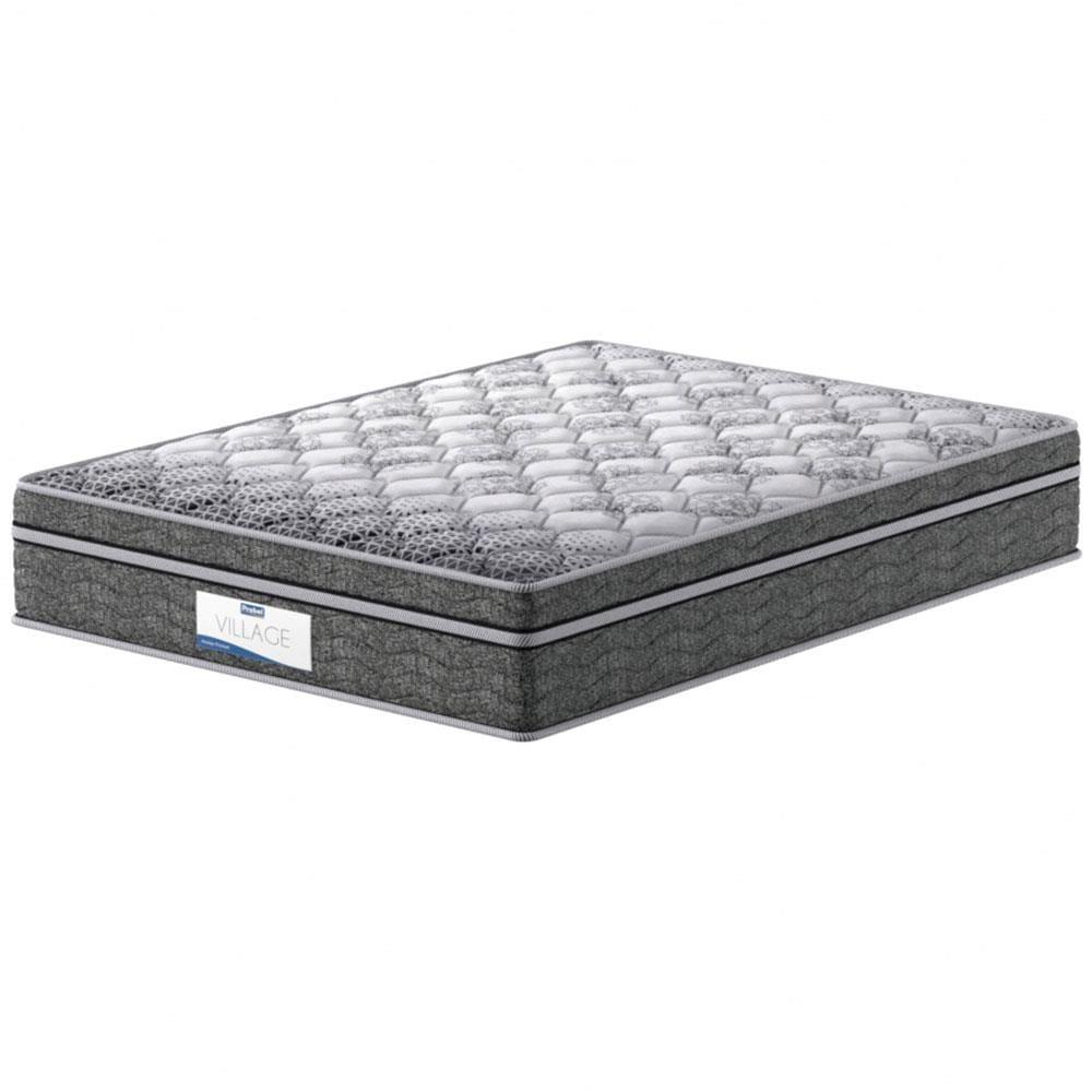 Cama Box de Casal Probel Village D28 com Molas Ensacadas e Pillow Euro 68x138x188cm - Branco/Preto - 3