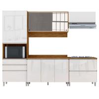 Cozinha Completa Bartira Amazonita com 9 Portas, 4 Gavetas e 7 Prateleiras - 271,2cm de largura - 1