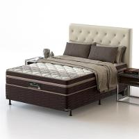 Cama Box Casal Probel Nevada com Euro Pillow e Molas Ensacadas 64x138x188 cm - Bege/Marrom - 2