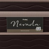 Cama Box Casal Probel Nevada com Euro Pillow e Molas Ensacadas 64x138x188 cm - Bege/Marrom - 5