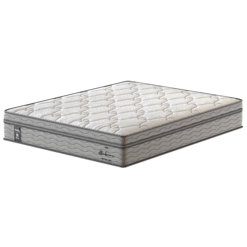 Cama Box Queen Size Probel Alabama com Euro Pillow e Molas Ensacadas 68x158x198 cm - Branco/Cinza - 8