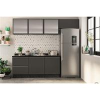 Cozinha Completa Bartira Linea 6 Portas, 3 Gavetas e Portas de Vidro - 260cm de largura - 2