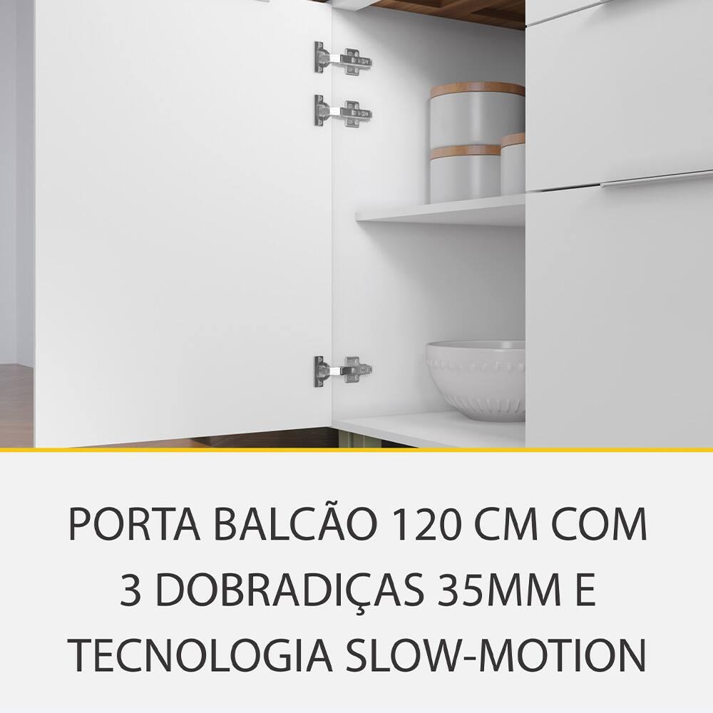 Cozinha Compacta Nesher Marquesa com 4 Portas, 4 Gavetas e 3 Prateleiras – 200 cm de Largura - 5