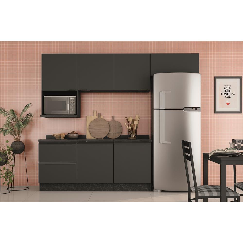 Cozinha Completa Bartira Linea 6 Portas, 3 Gavetas e Nicho - 260cm de largura - 2