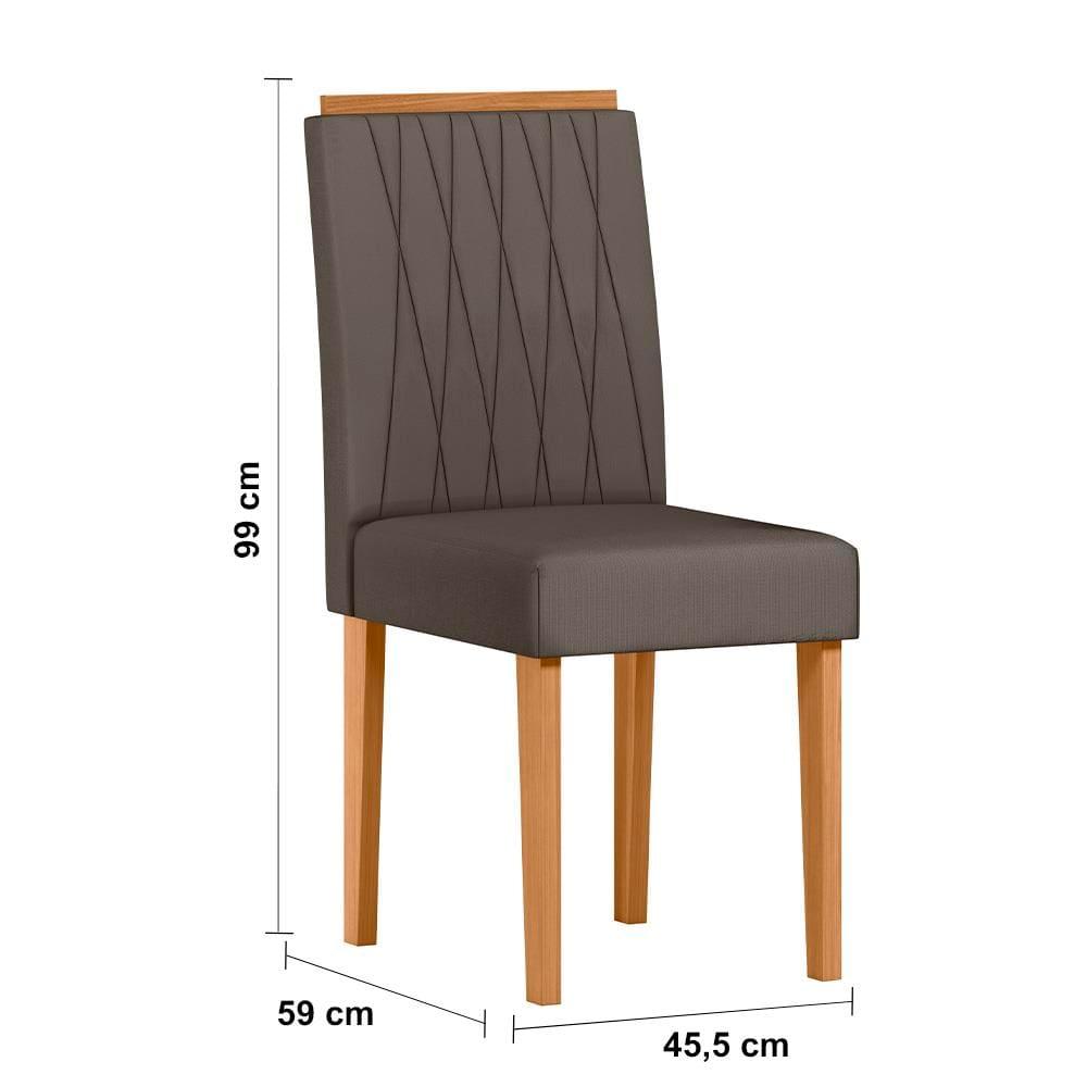 Mesa de Jantar Retangular New Ceval Amsterdam com 6 Cadeiras Estofadas e Revestidas - 5