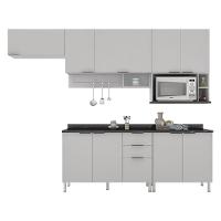 Cozinha Completa Bartira Rubi com 9 Portas, 3 Gavetas e 5 Prateleiras - 280cm de largura - 1