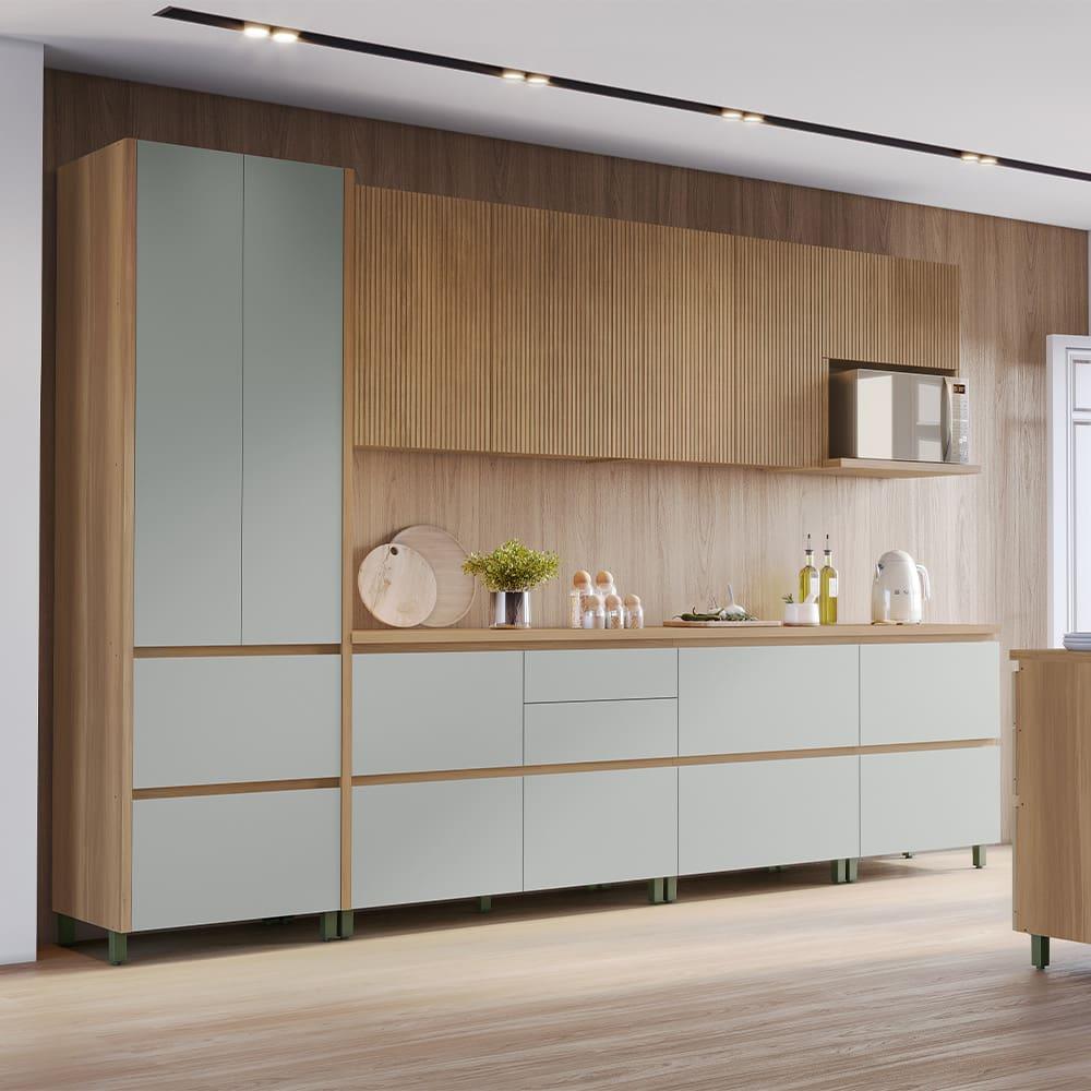 Paneleiro Nesher Rainha 70cm MDF 15mm com 2 Portas, 2 Gavetas e 3 Prateleiras - 3