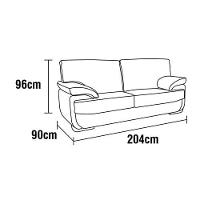 Sofá 3 e 2 Lugares Linoforte Bélgica em Tecido Suede com 4 Almofadas - 5