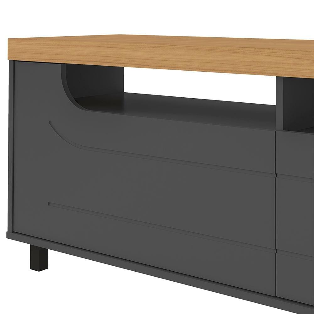 Rack Artely Mercury com 2 Portas e 1 Gaveta, 200 cm de Largura, Ideal para TV de até 75" - 6