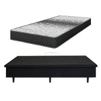 Cama Box Solteiro MGA Lift com Baú e Pistão a Gás + Colchão Umaflex Thor Espuma D33 19x88x188cm – Preta e Cinza - 1