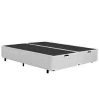 Cama Box Queen Size MGA Universal com Baú e Pistão a Gás + Colchão Umaflex Itália com Pillow Top e Molas Ensacadas 26x158x198cm – Branca - 2