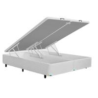 Cama Box Queen Size MGA Universal com Baú e Pistão a Gás + Colchão Umaflex Itália com Pillow Top e Molas Ensacadas 26x158x198cm – Branca - 3