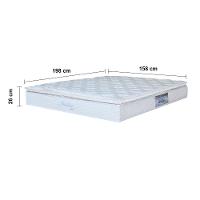 Cama Box Queen Size MGA Universal com Baú e Pistão a Gás + Colchão Umaflex Itália com Pillow Top e Molas Ensacadas 26x158x198cm – Branca - 5