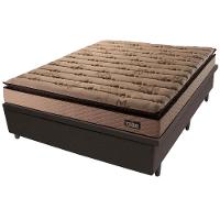 Colchão Casal Hellen Van Gogh Espuma D33 + Base Box MGA Lift Cotton com Baú e Pistão à Gás 68x138x188cm - Caqui/Marrom - 1