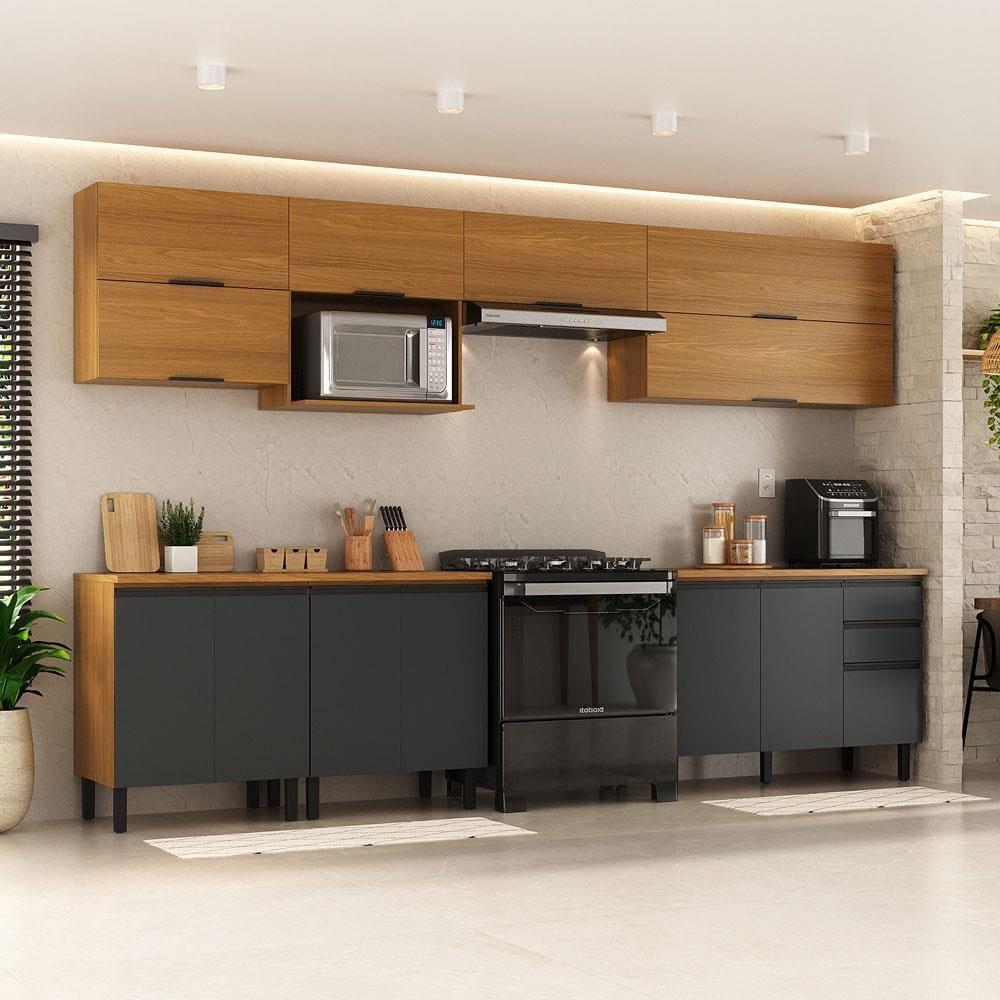 Cozinha Completa Itatiaia Ideale 7 peças com 13 portas, 2 gavetas e 7 prateleiras – 340 cm de largura - 1