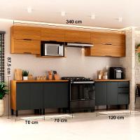 Cozinha Completa Itatiaia Ideale 7 peças com 13 portas, 2 gavetas e 7 prateleiras – 340 cm de largura - 6