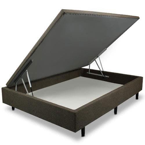 Colchão Casal Umaflex Orleans com Molas Ensacadas + Base Box MGA Lift Cotton com Baú e Pistão à Gás 59x138x188cm - Marrom/Branco - 4