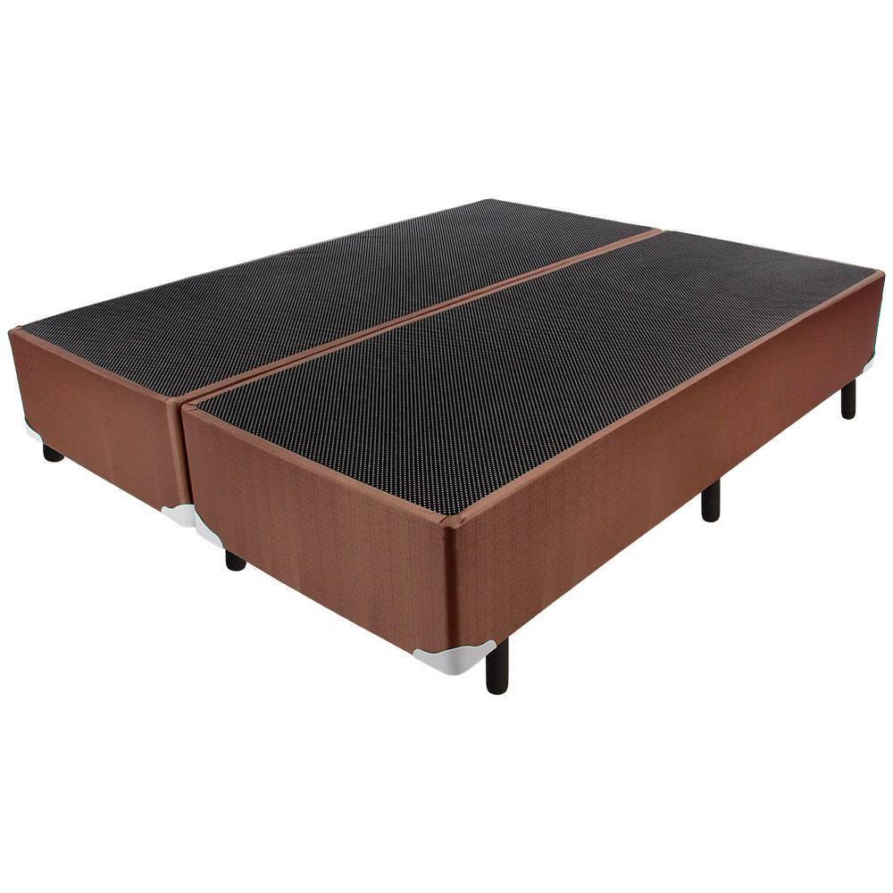 Cama Box Queen Size Luckspuma Madri com Molas Bonnel e Pillow Top 66x158x198cm - Rústico Marrom/Branco - 3