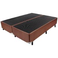 Cama Box Queen Size Luckspuma Madri com Molas Bonnel e Pillow Top 66x158x198cm - Rústico Marrom/Branco - 3