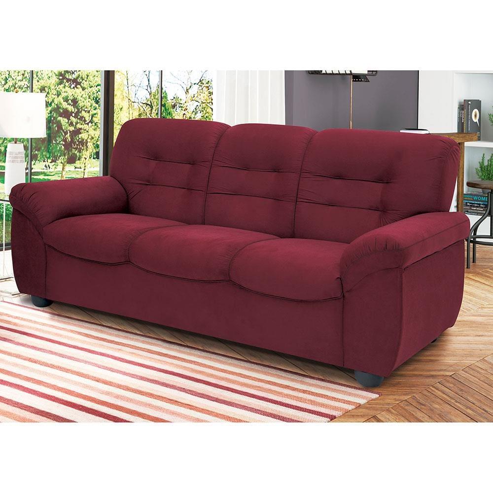 Sofá de 3 e 2 Lugares Linoforte Stillus II com 154 cm e 204 de Larguras e Revestidos em Tecido Suede - 3