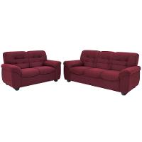 Sofá de 3 e 2 Lugares Linoforte Stillus II com 154 cm e 204 de Larguras e Revestidos em Tecido Suede - 2