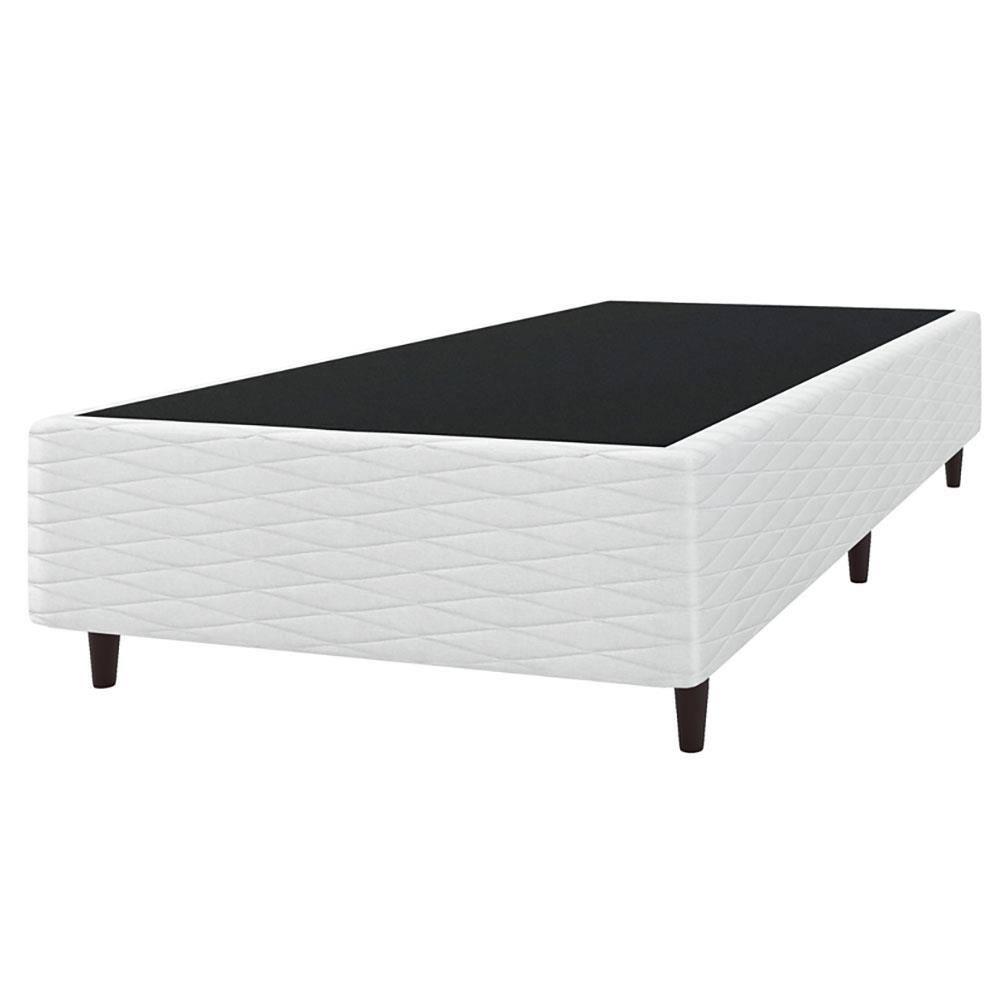 Cama Box de Solteiro Umaflex New Itália com Molas Ensacadas e Pillow Top D26 - 63x88x188cm - Branco/Marrom - 6
