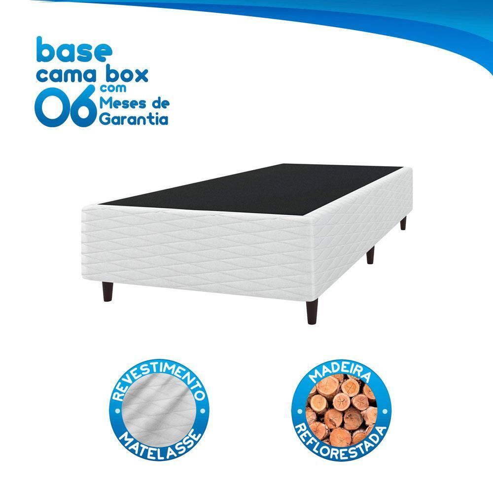 Cama Box de Solteiro Umaflex New Itália com Molas Ensacadas e Pillow Top D26 - 63x88x188cm - Branco/Marrom - 8
