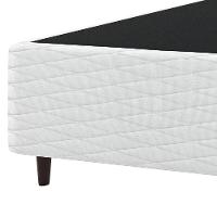 Cama Box de Solteiro Umaflex New Itália com Molas Ensacadas e Pillow Top D26 - 63x88x188cm - Branco/Marrom - 7