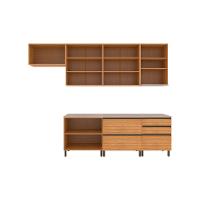 Cozinha Completa Bartira Cristal com 10 Portas, 5 Gavetas, 9 Prateleiras e Bancada Gourmet - 300cm de Largura - 3