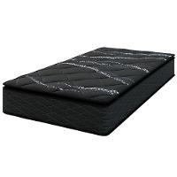 Cama Box de Solteiro Umaflex New Itália Black com Molas Ensacadas, Revestimento em Jacquard e Pillow Top D26 63X88X188cm - Preto - 3