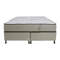 Cama Box Queen Size Castor Dome One Revestida em Tecido Suede + Colchão com Molejo Tecnopedic e Revestimento em Malha 27x158x198cm – Bege - 2