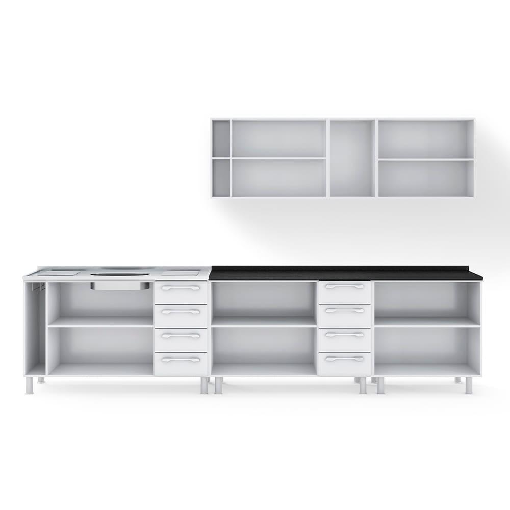 Cozinha Modulada Itatiaia Diamante 5 Peças 11 Portas 8 Gavetas 295cm de Largura - 3