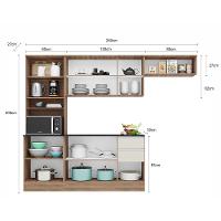 Cozinha Compacta Poliman Paris com 9 Portas, 2 Gavetas e 6 Prateleiras - 260cm de largura - 4